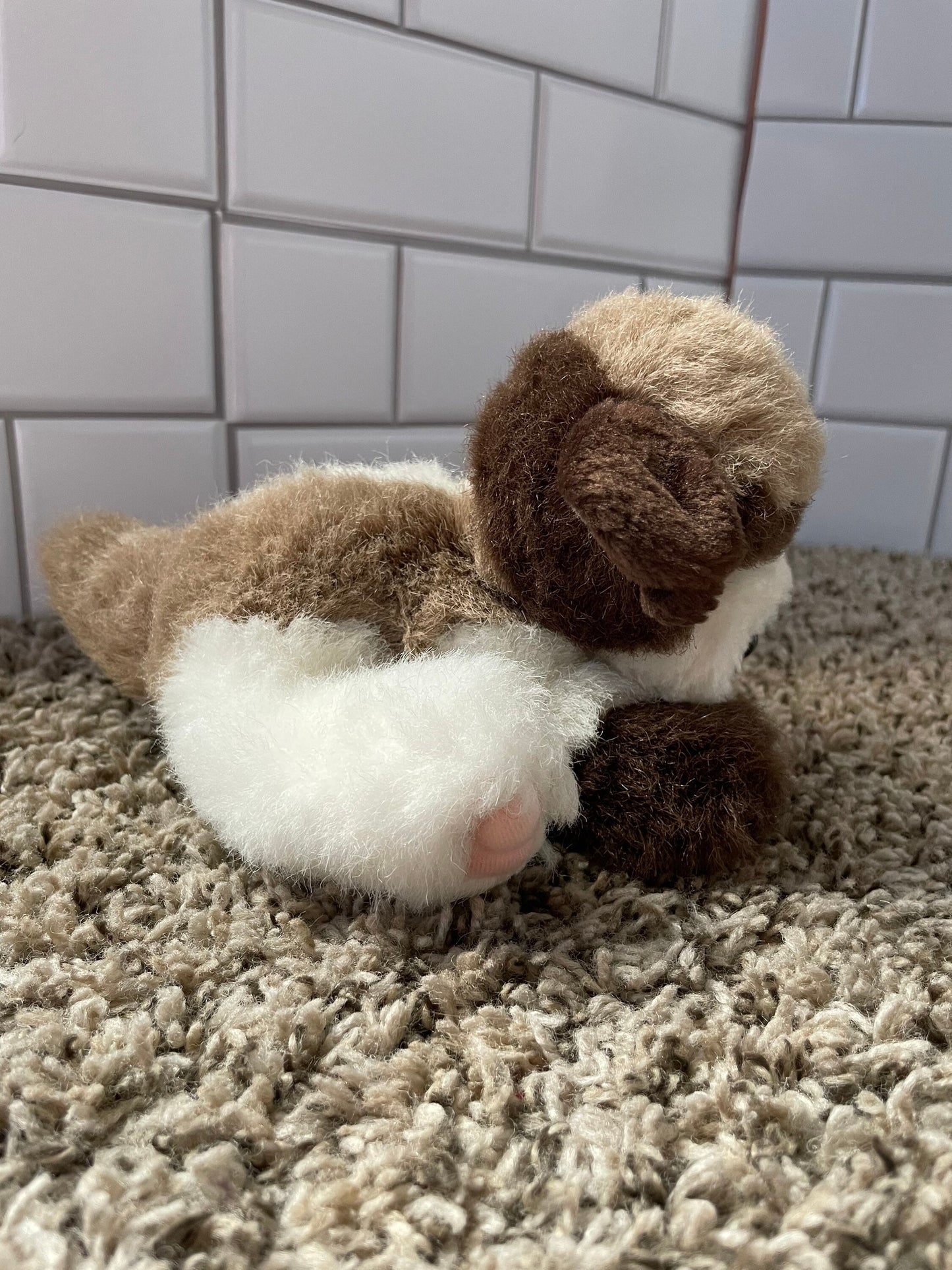 Vintage TYCO Puppy Puppy Puppies Plush Dog Brown Tan White Collector Plush Fully Restored Rare 90s Toy