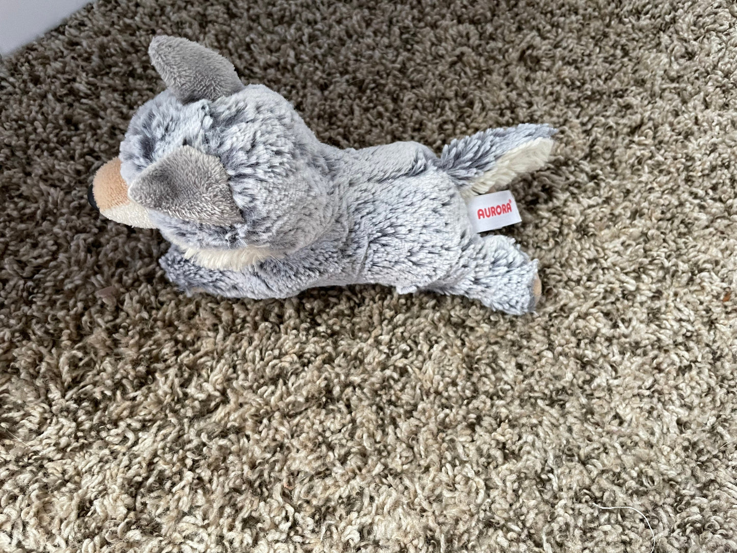 Aurora Flopsie Winter Wolf Plush