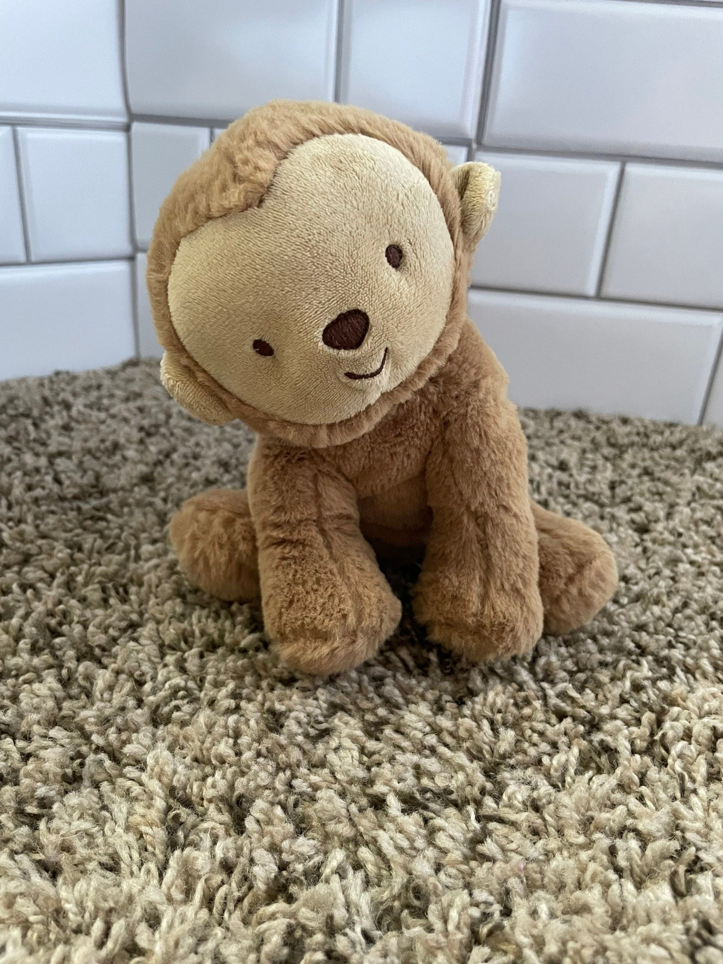 Carters Child of Mine Brown Monkey Rattle Plush