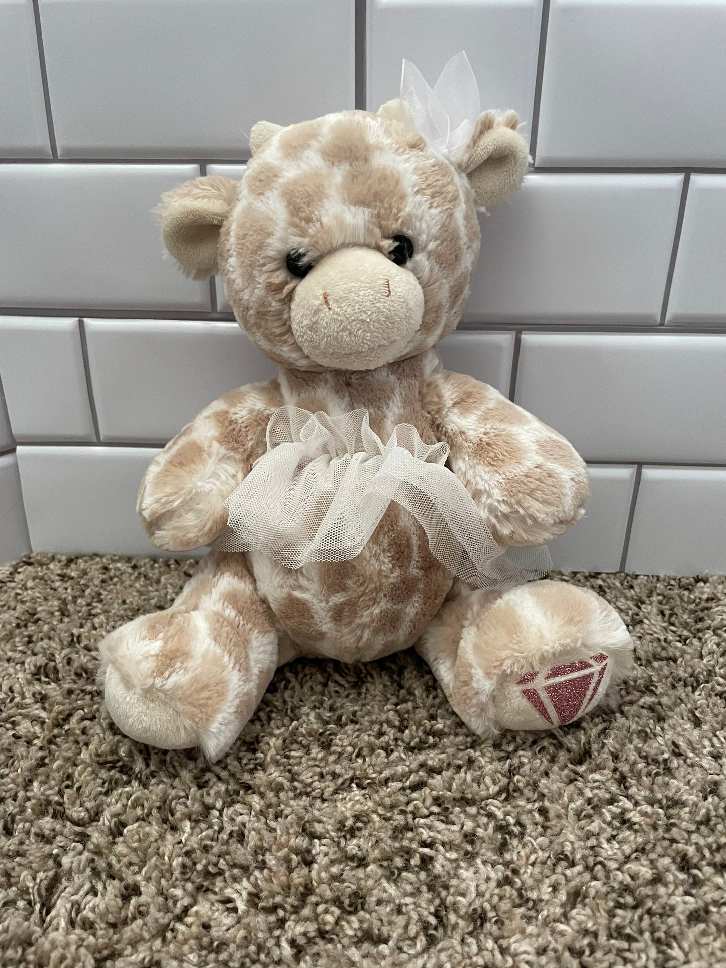 Aurora Giraffe in Tutu Glitter Plush