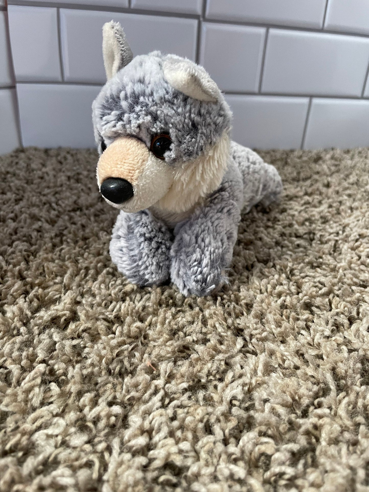 Aurora Flopsie Winter Wolf Plush