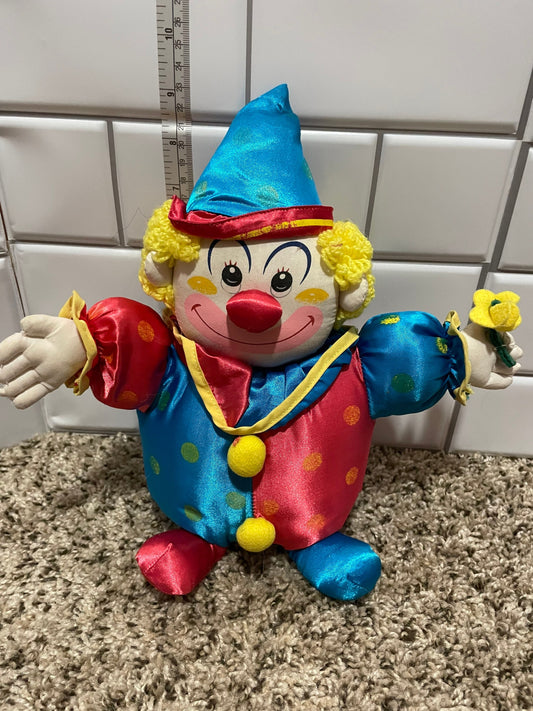 Vintage Russ Berrie Corky the clown plush