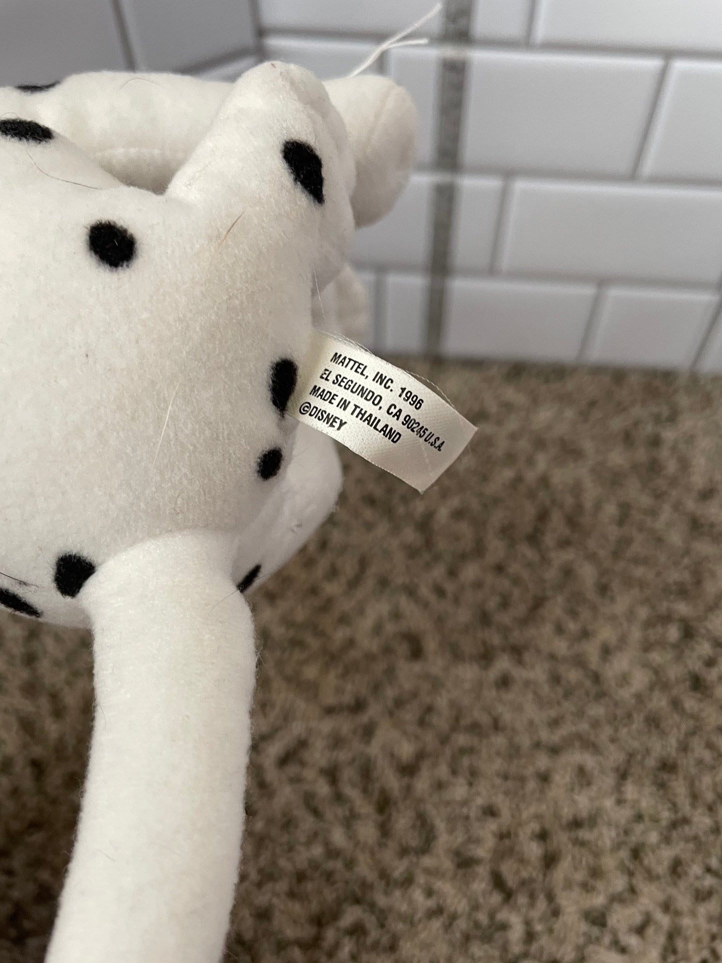 101 Dalmatians Perdita Black and White Dalmatian Plush Disney 1996