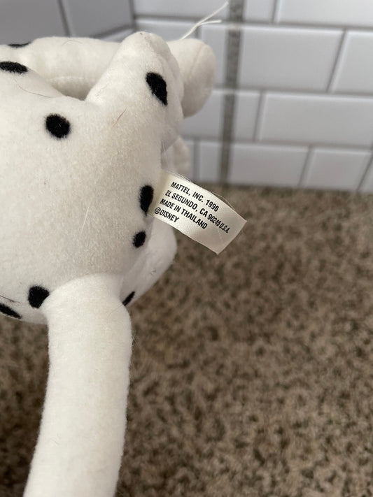 101 Dalmatians Perdita Black and White Dalmatian Plush Disney 1996
