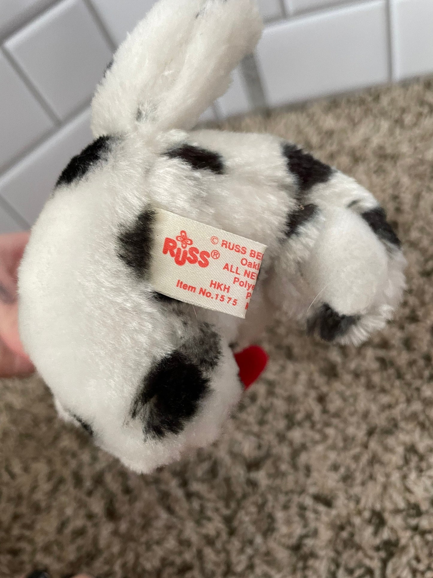 Vintage Russ Berrie I Love You Dalmatian Plush