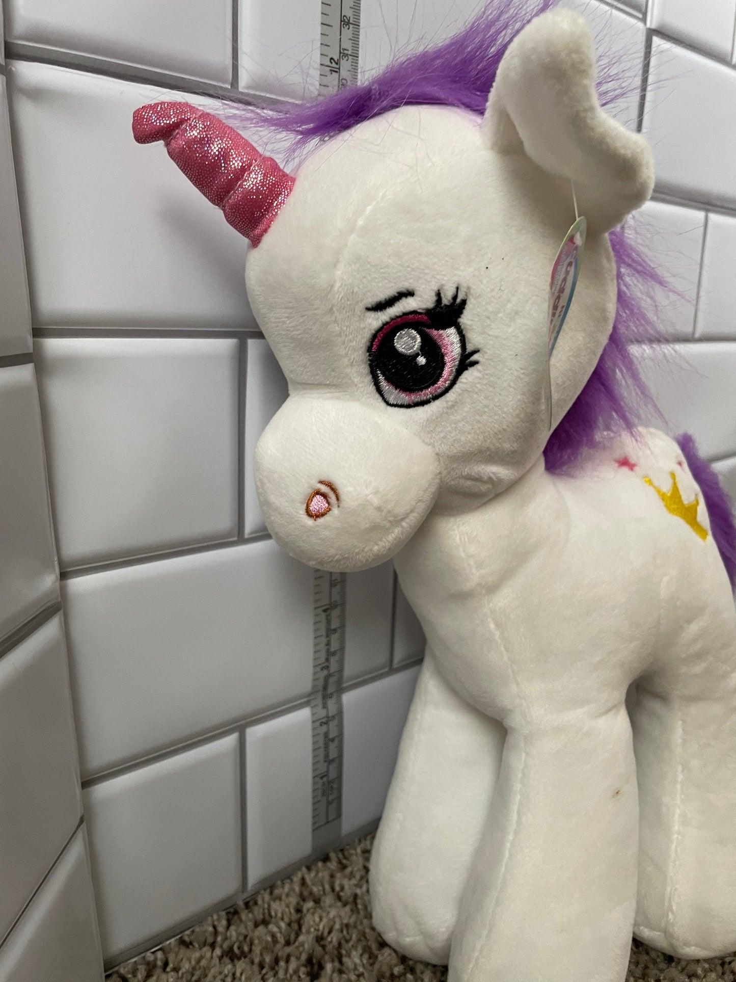 Cuddly Buddy White, Purple And Pink Unicorn Plush NWT