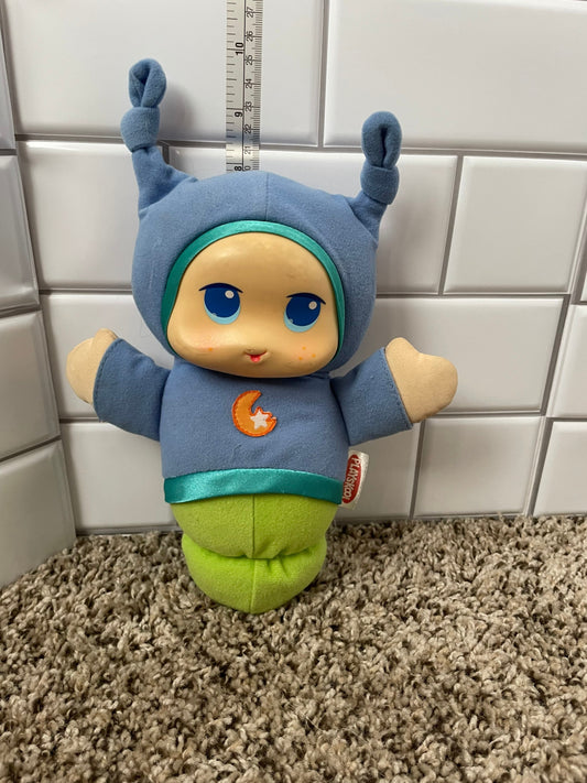 Gloworm blue and green plush - unsure if electronics work. No guarantees!