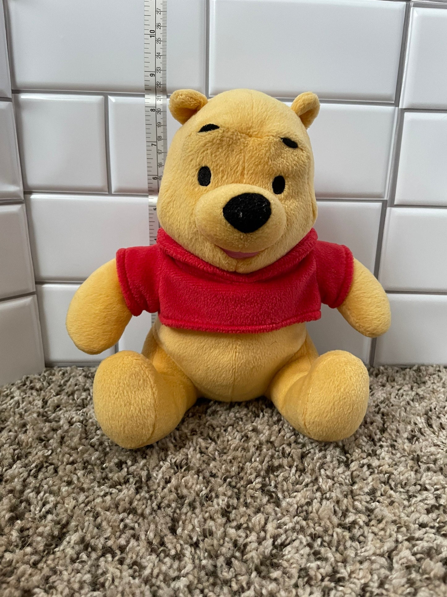 Yellow Winnie the Pooh Plush With Red Shirt