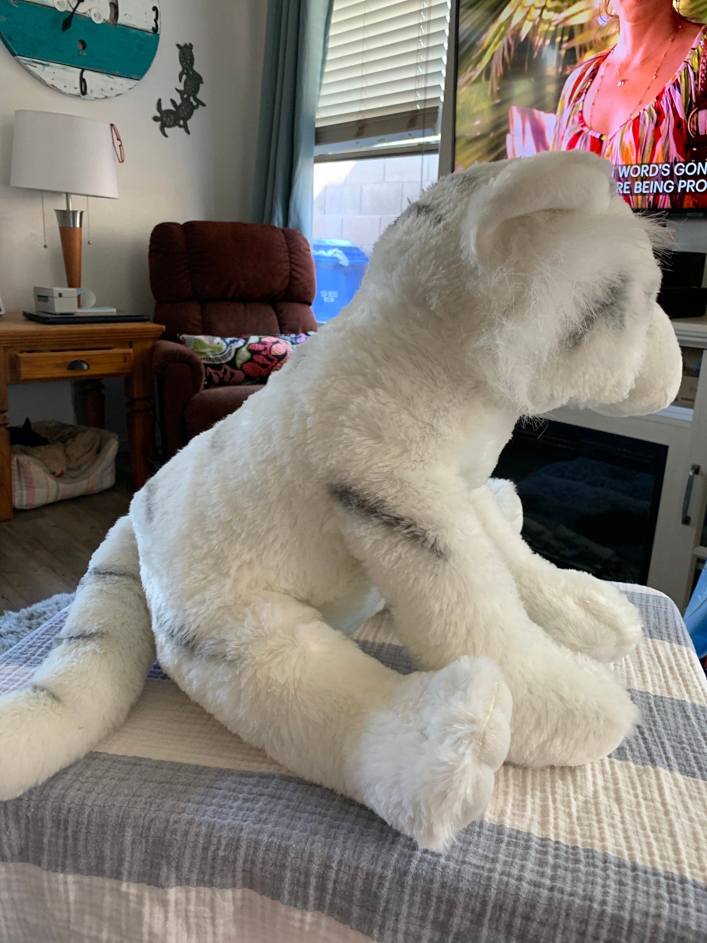 White Tiger Plush, Large Fiesta Stuffed Animal