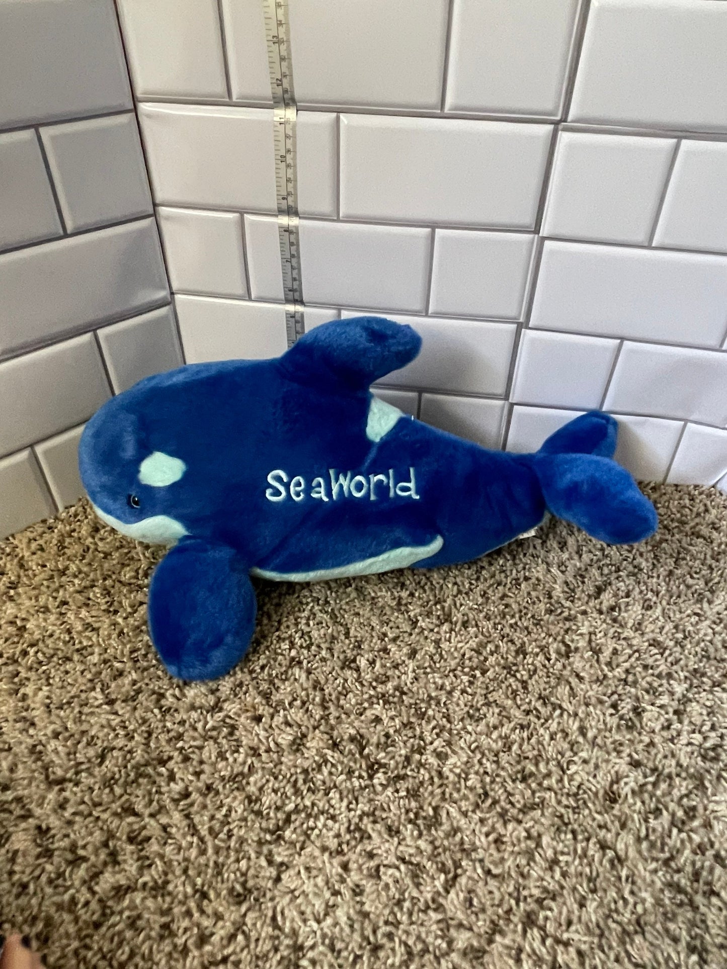 Sea World Shamu Blue Killer Whale Petting Zoo Plush