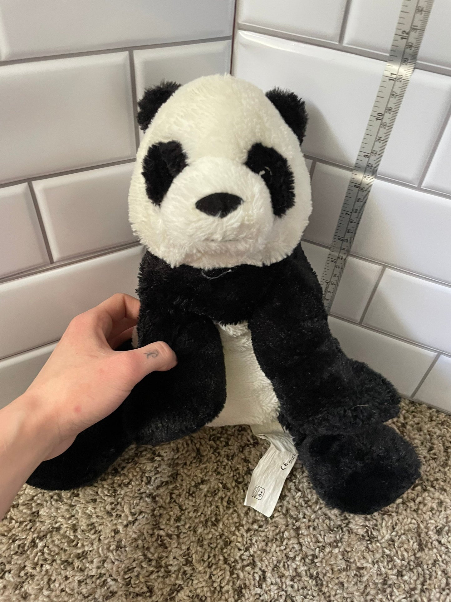 Ikea Kramig Black And White Panda Bear Plush