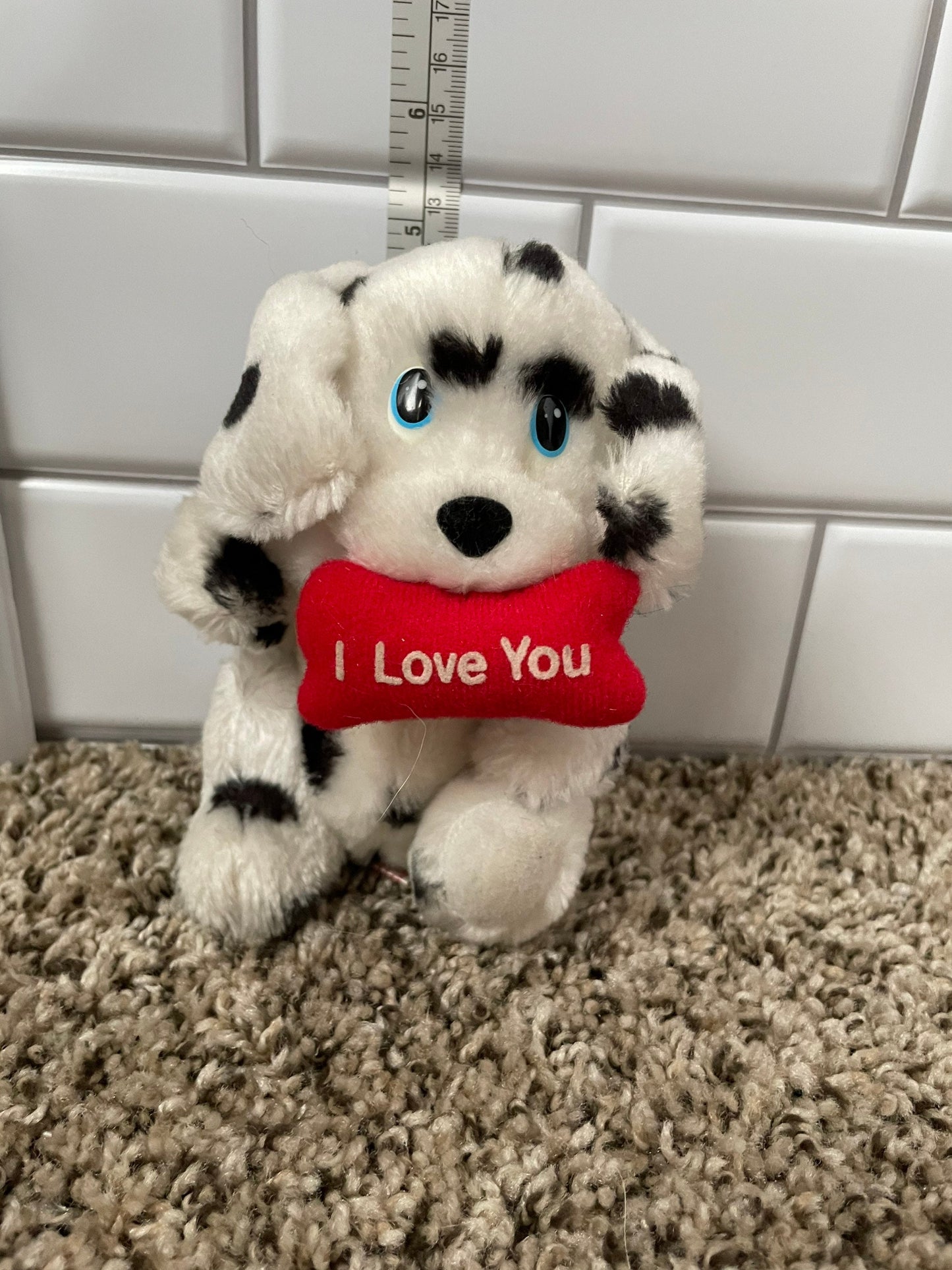 Vintage Russ Berrie I Love You Dalmatian Plush