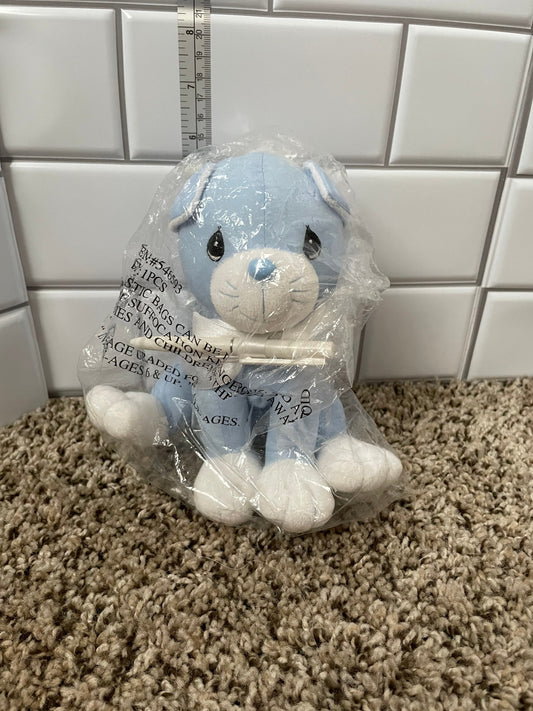 Precious Moments Tender Tails Blue Kitty Cat Plush 1998 New