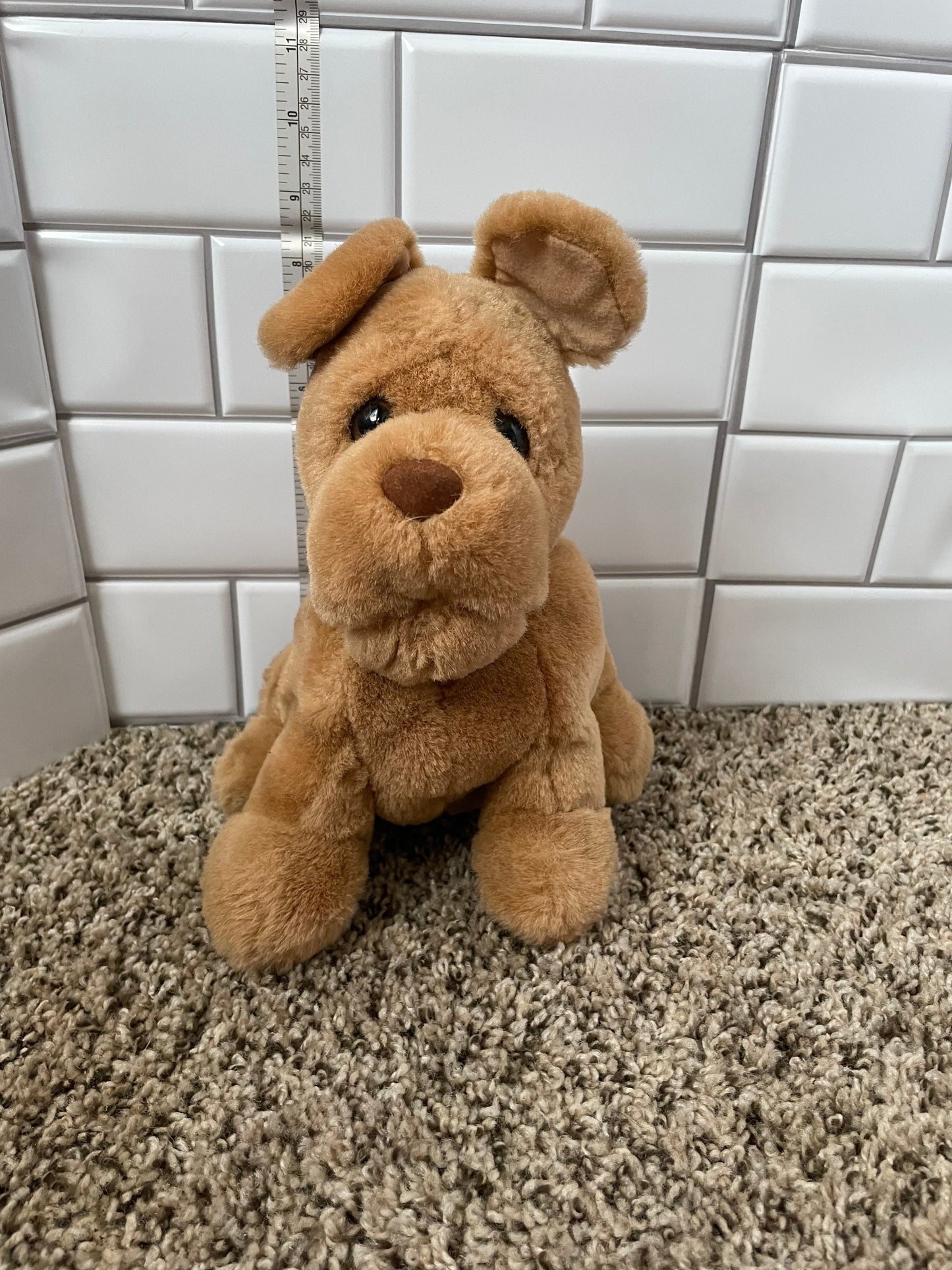 Pucker Pup Brown Shar Pei Dog plush. absolutely adorable