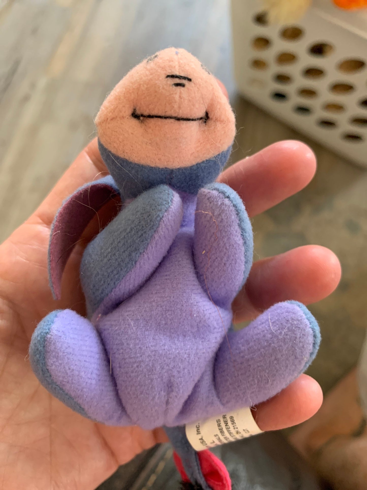 Extra Small Eeyore Plush with Pink Ribbon - McDonald’s Toy