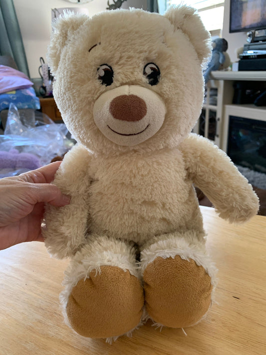 Build-a-Bear Workshop Lid Pudding Cub 15" cream colored Teddy