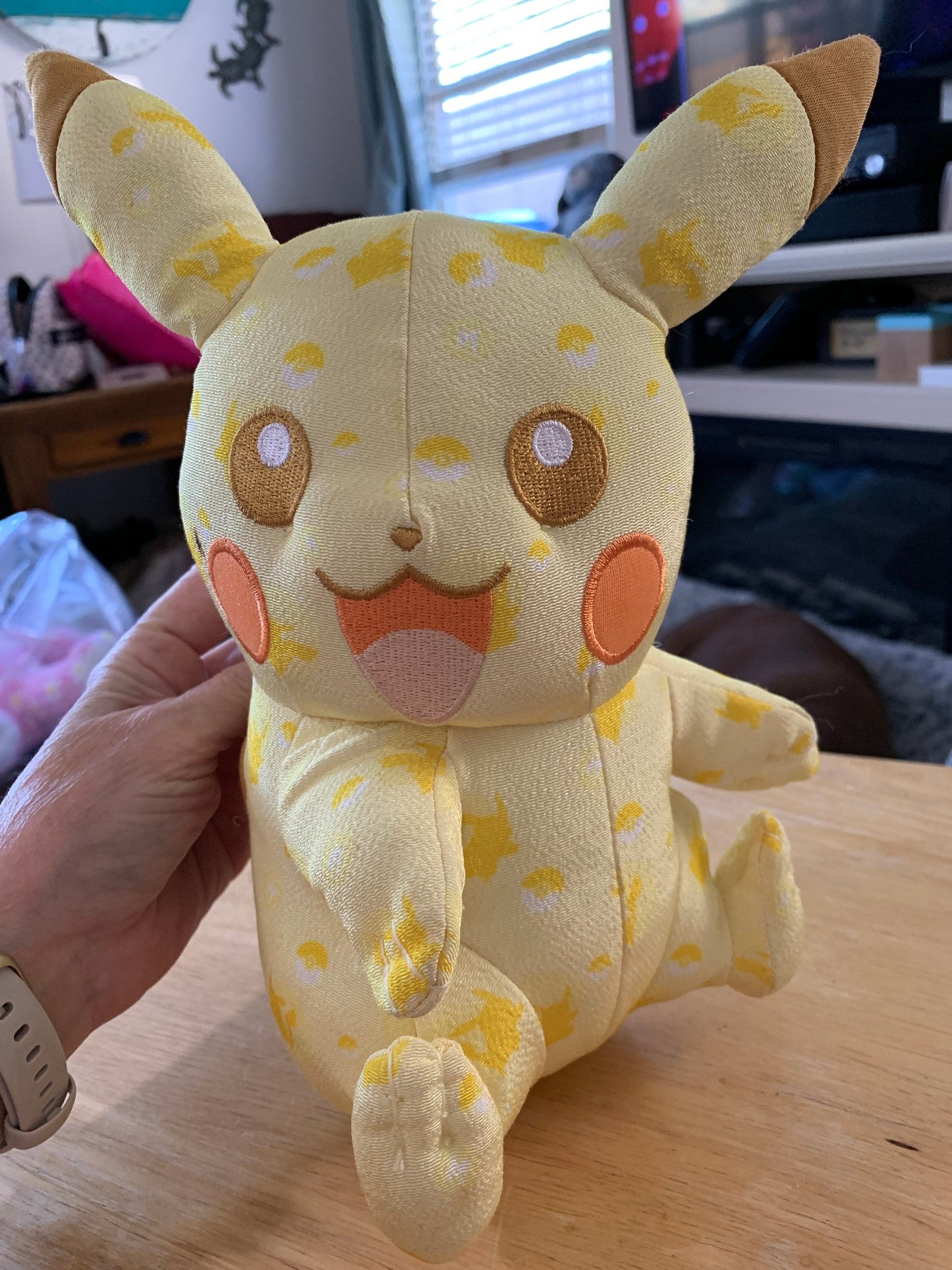 TOMY 20th Anniversary Pikachu Special Edition Stuffed Animal Plush Toy Vintage For Kids