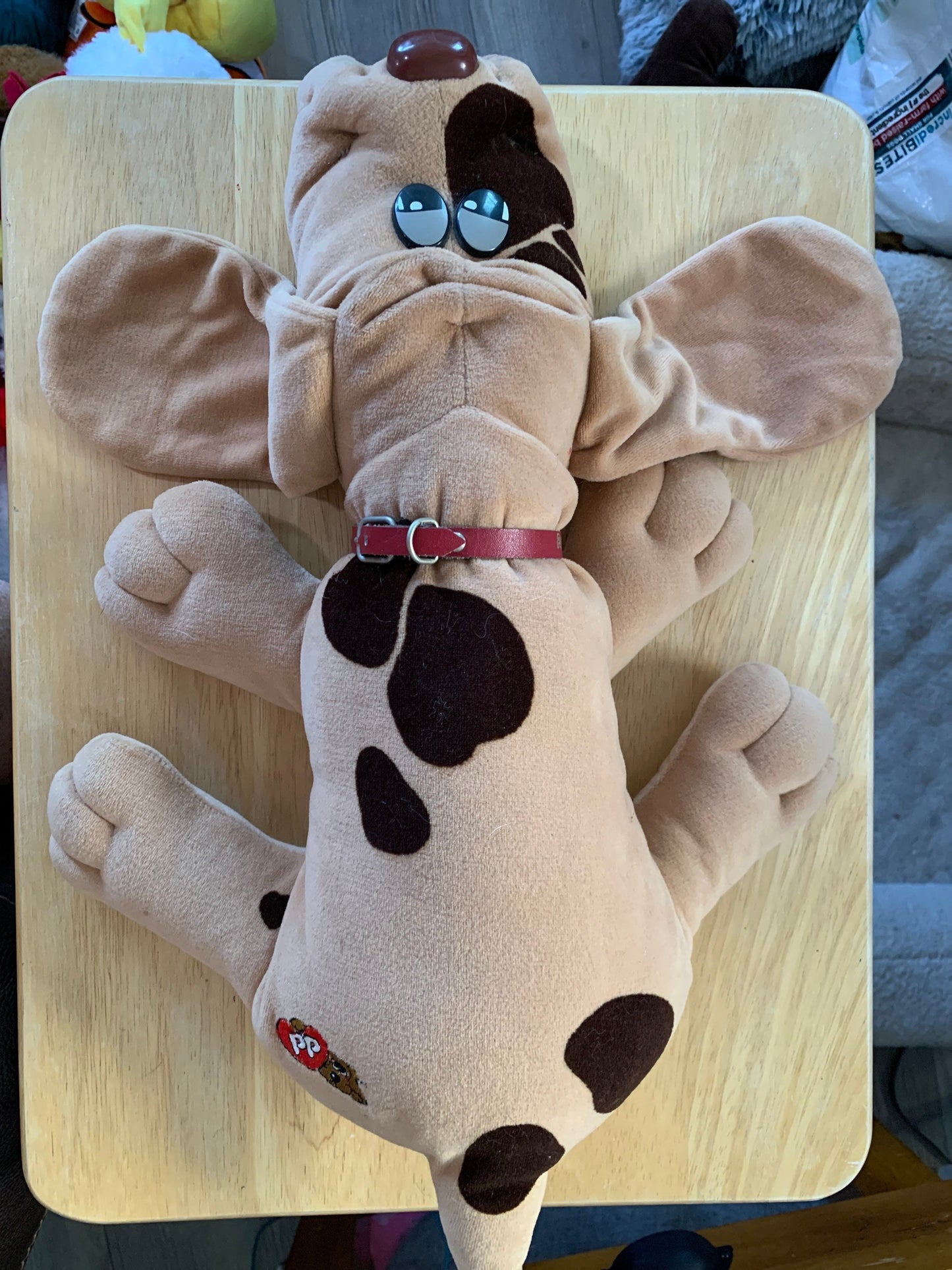 Tan and Dark Brown Spotted Pound Puppies Puppy Dog Plush
