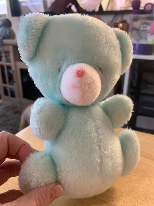 Russ Berrie Tubbles Blue Teddy Bear - Vintage, Rare and HTF!