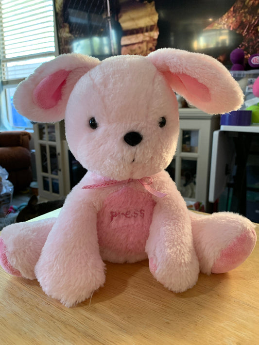 Carters Child Of Mine Pink Dog Stuffed Animal.  audio does not work