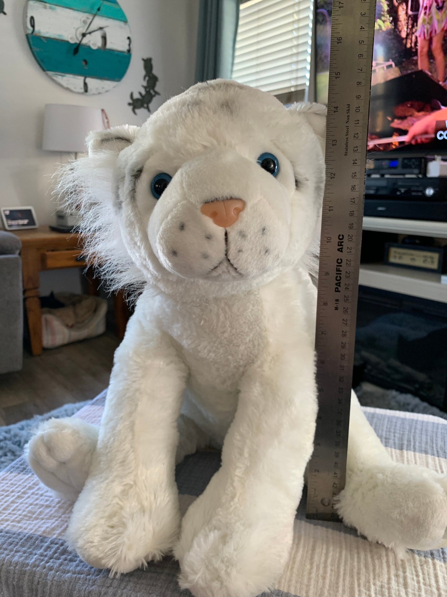 White Tiger Plush, Large Fiesta Stuffed Animal