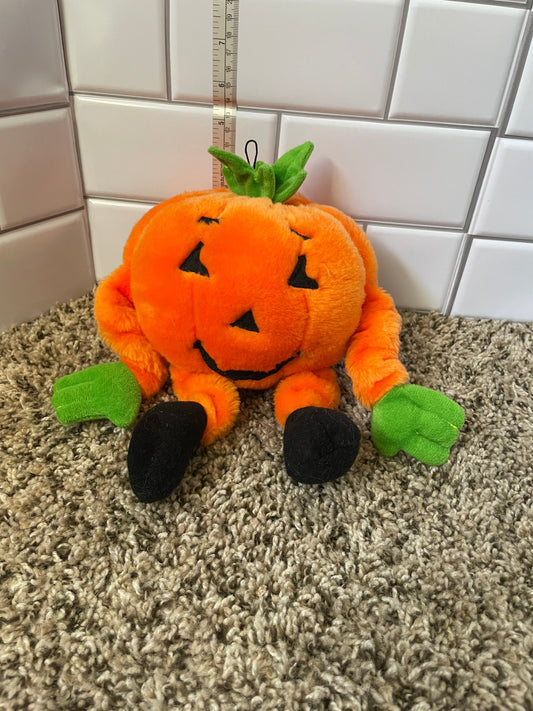 1996 Kyjen Plush Puppies Pumpkin Dog Toy Plush
