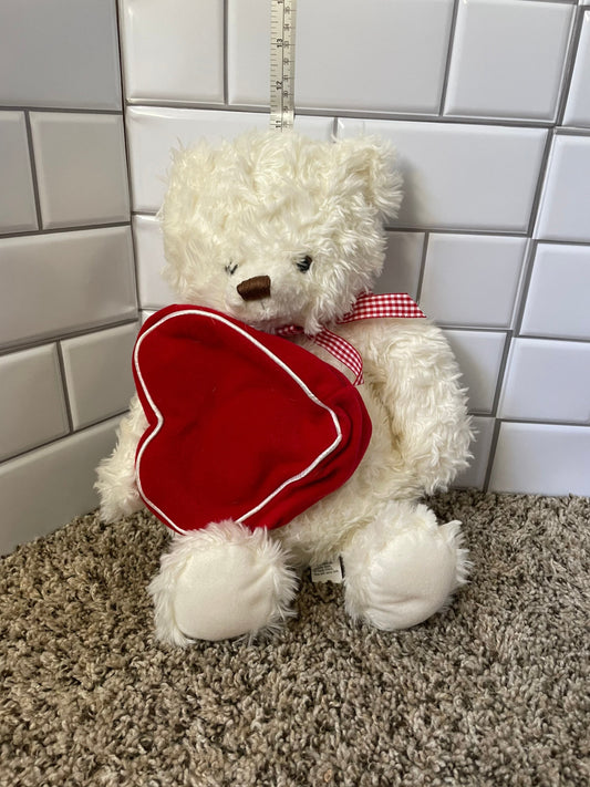 Hallmark Valentines From My Heart Bear With Heart Zipper Gift Pouch Plush