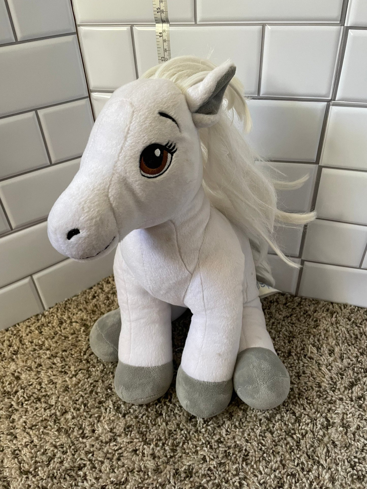 Build A Bear White Horse Pony Plush