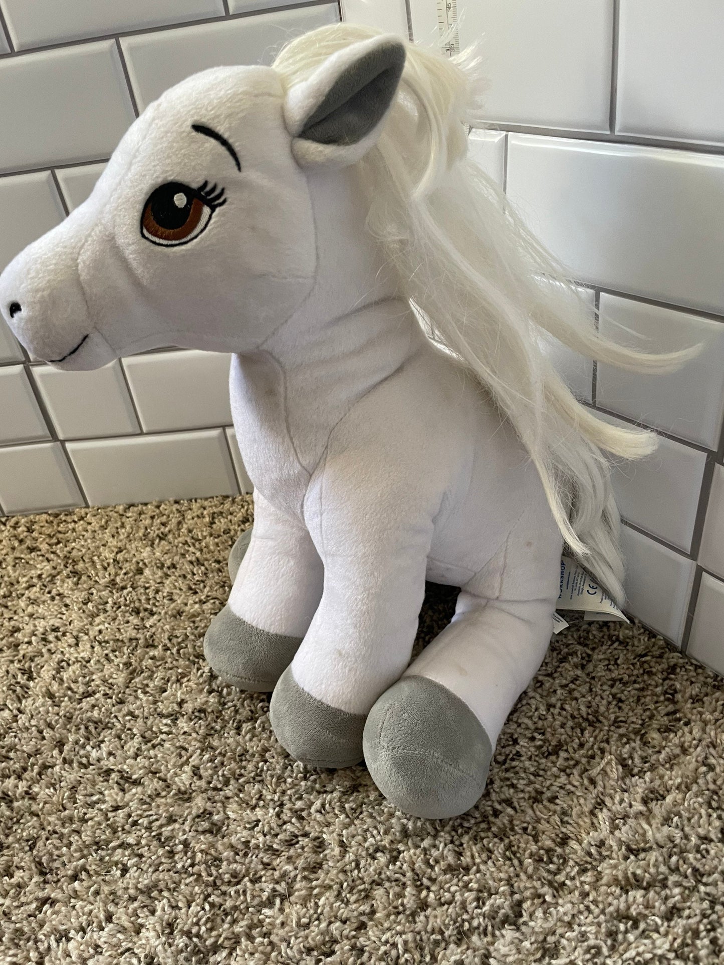 Build A Bear White Horse Pony Plush