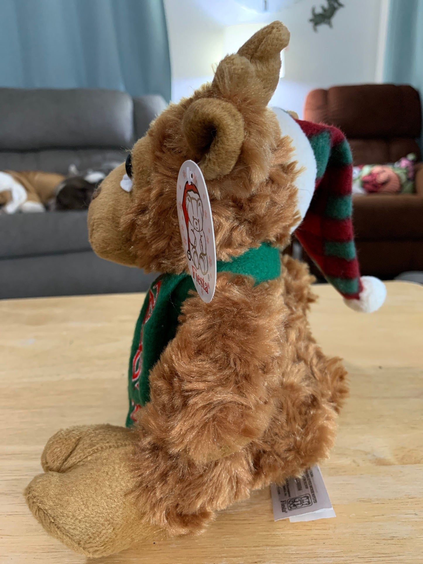 Fiesta Mr Moose Pepsi Promotional Stuffed Animal with hat and scarf. Christmas NWT