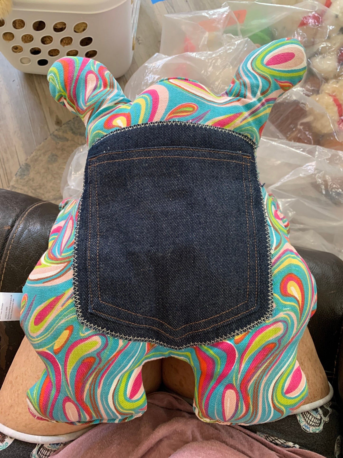 Piggy Back Alien Backpack Stuffed Animal Plush Toy Vintage