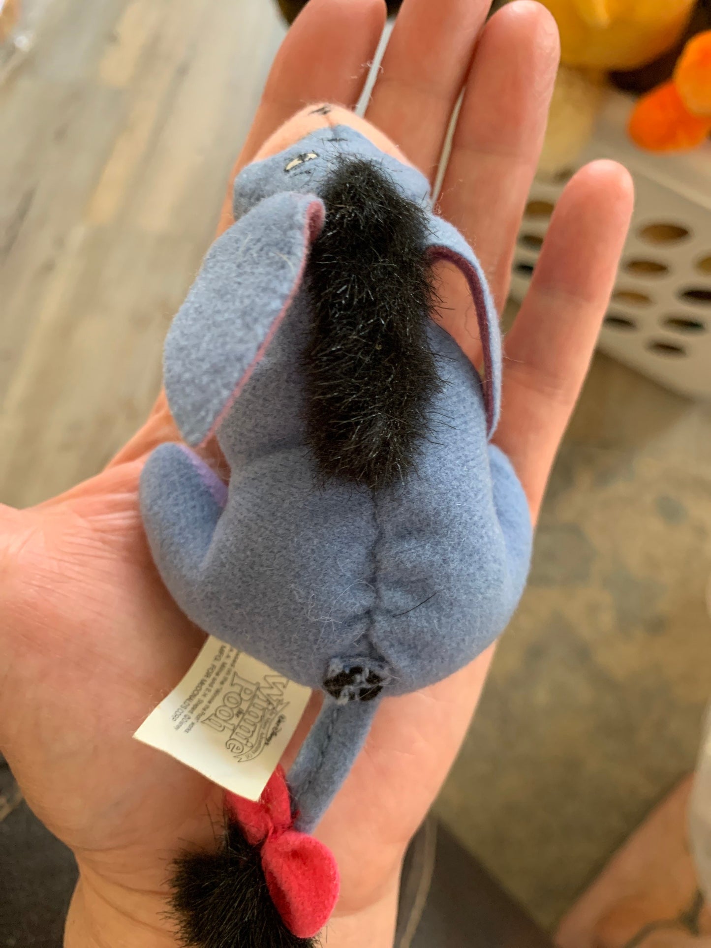 Extra Small Eeyore Plush with Pink Ribbon - McDonald’s Toy