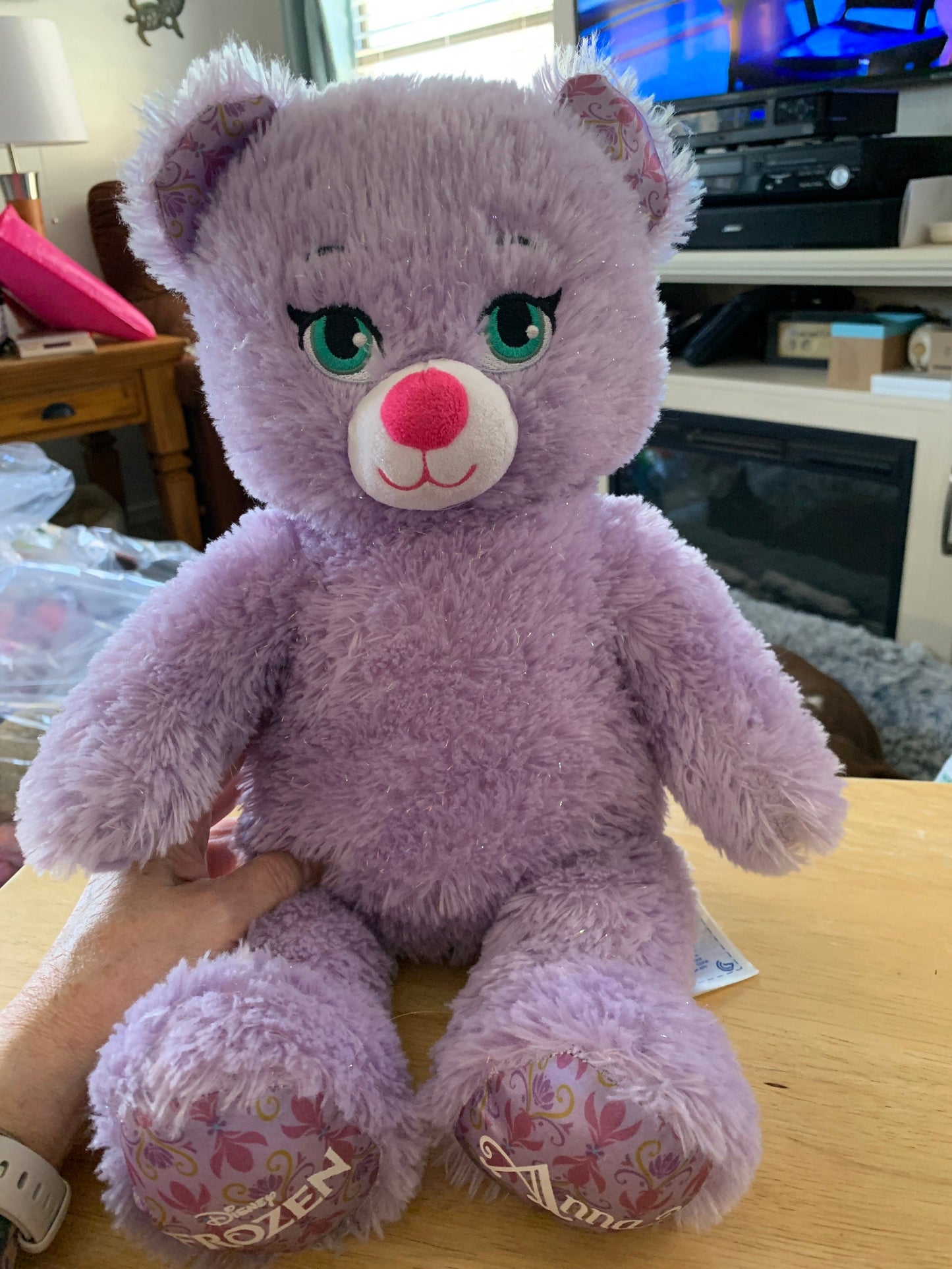 Build A Bear Purple Ana Frozen Teddy Bear Plush