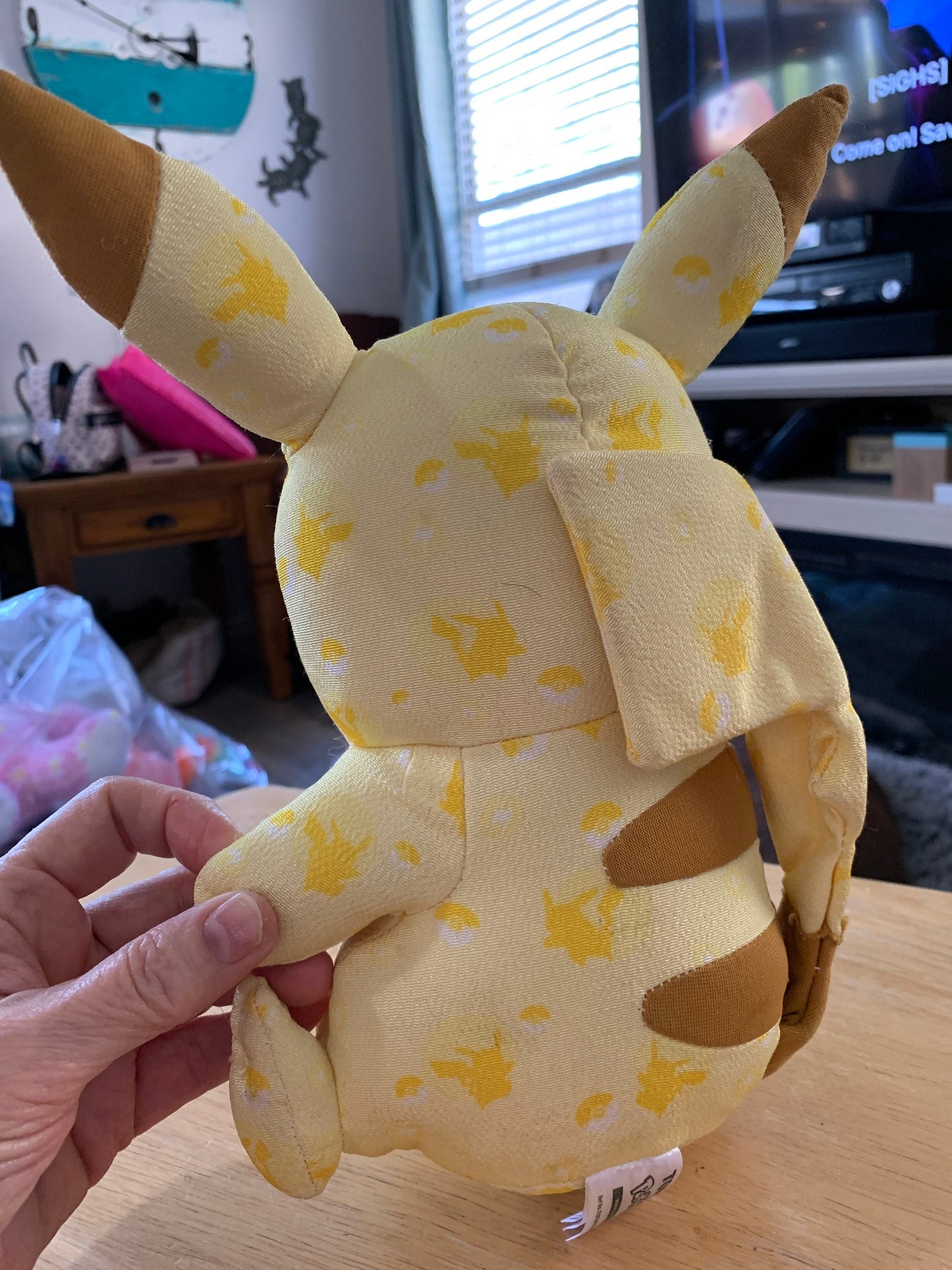 TOMY 20th Anniversary Pikachu Special Edition Stuffed Animal Plush Toy Vintage For Kids