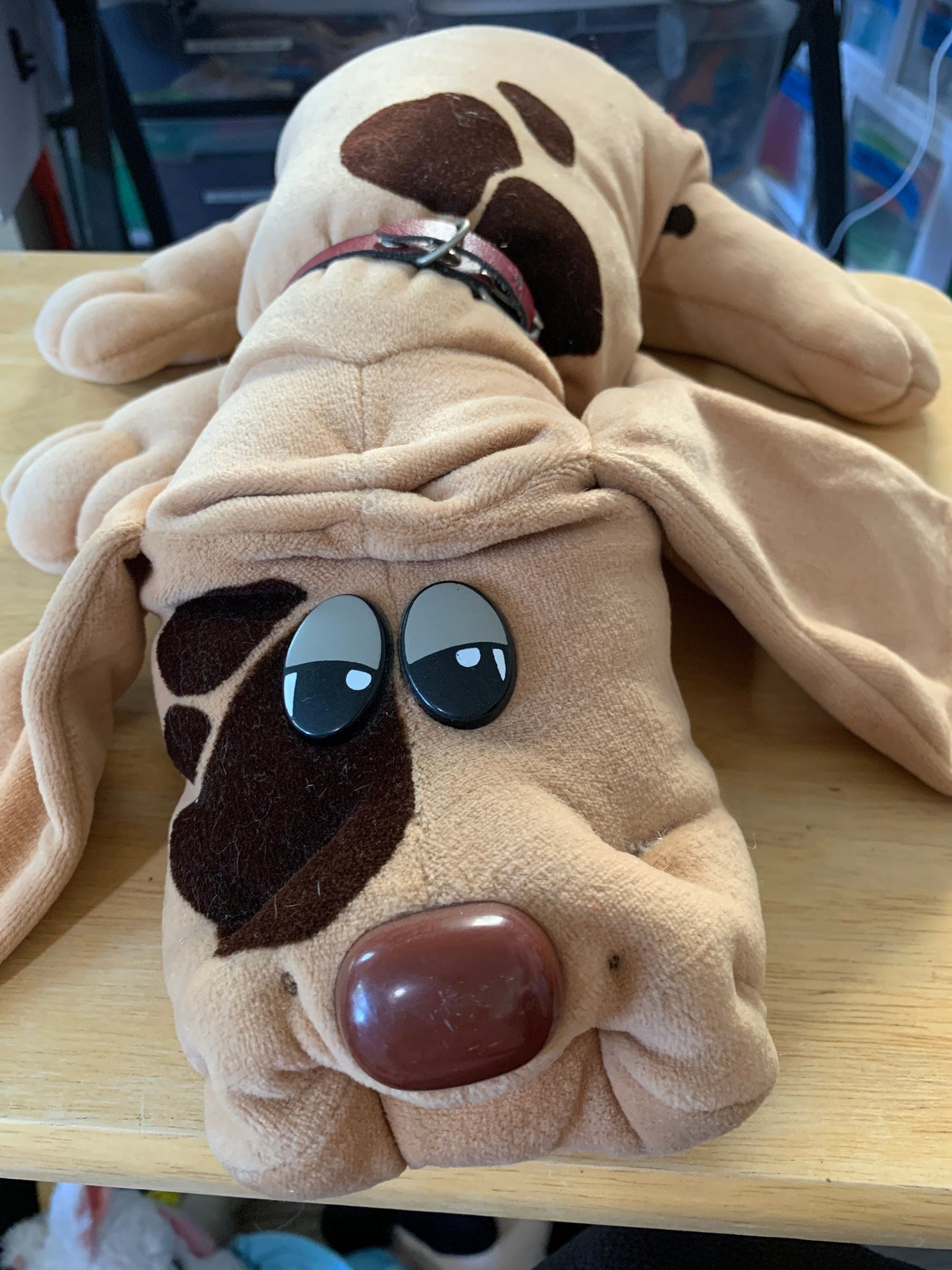 Tan and Dark Brown Spotted Pound Puppies Puppy Dog Plush