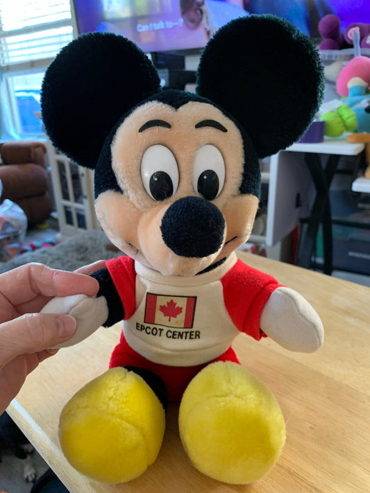 Vintage Very Old Disney Epcot Candy Mickey Mouse Stuffed Animal Plush Toy Vintage For Kids