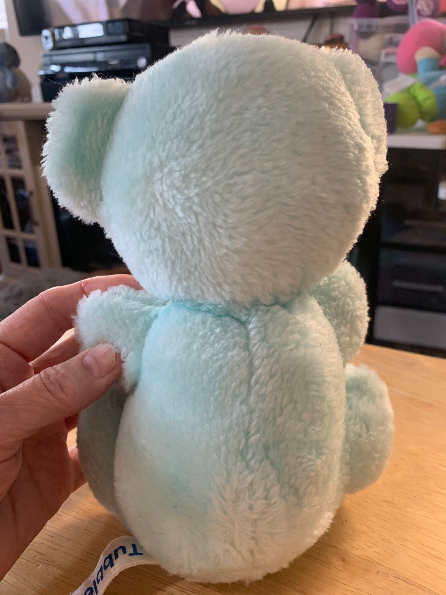 Russ Berrie Tubbles Blue Teddy Bear - Vintage, Rare and HTF!