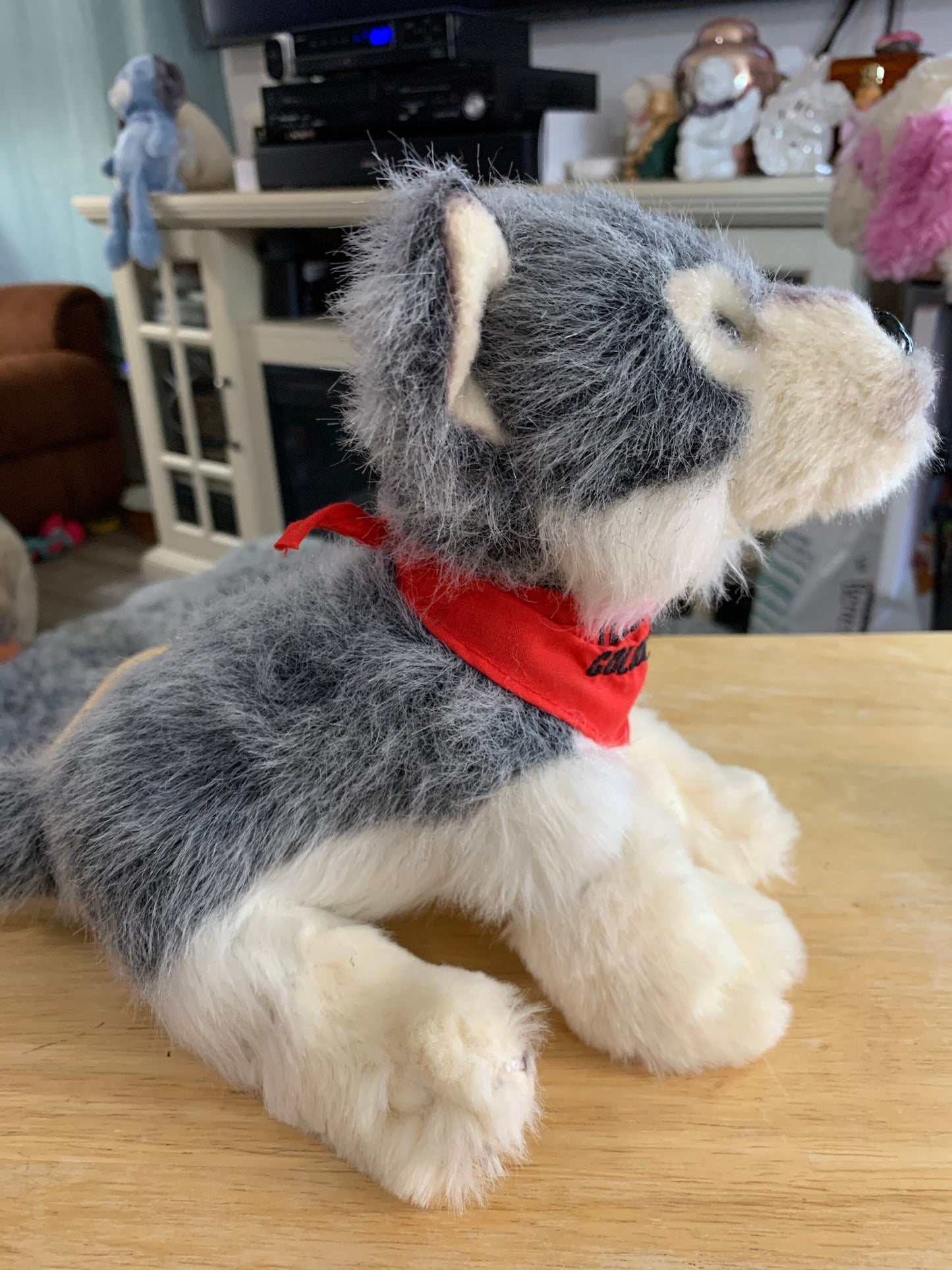 Telluride CO Husky Wolf Dog Stuffed Animal Plush. Demdaco with red bandana