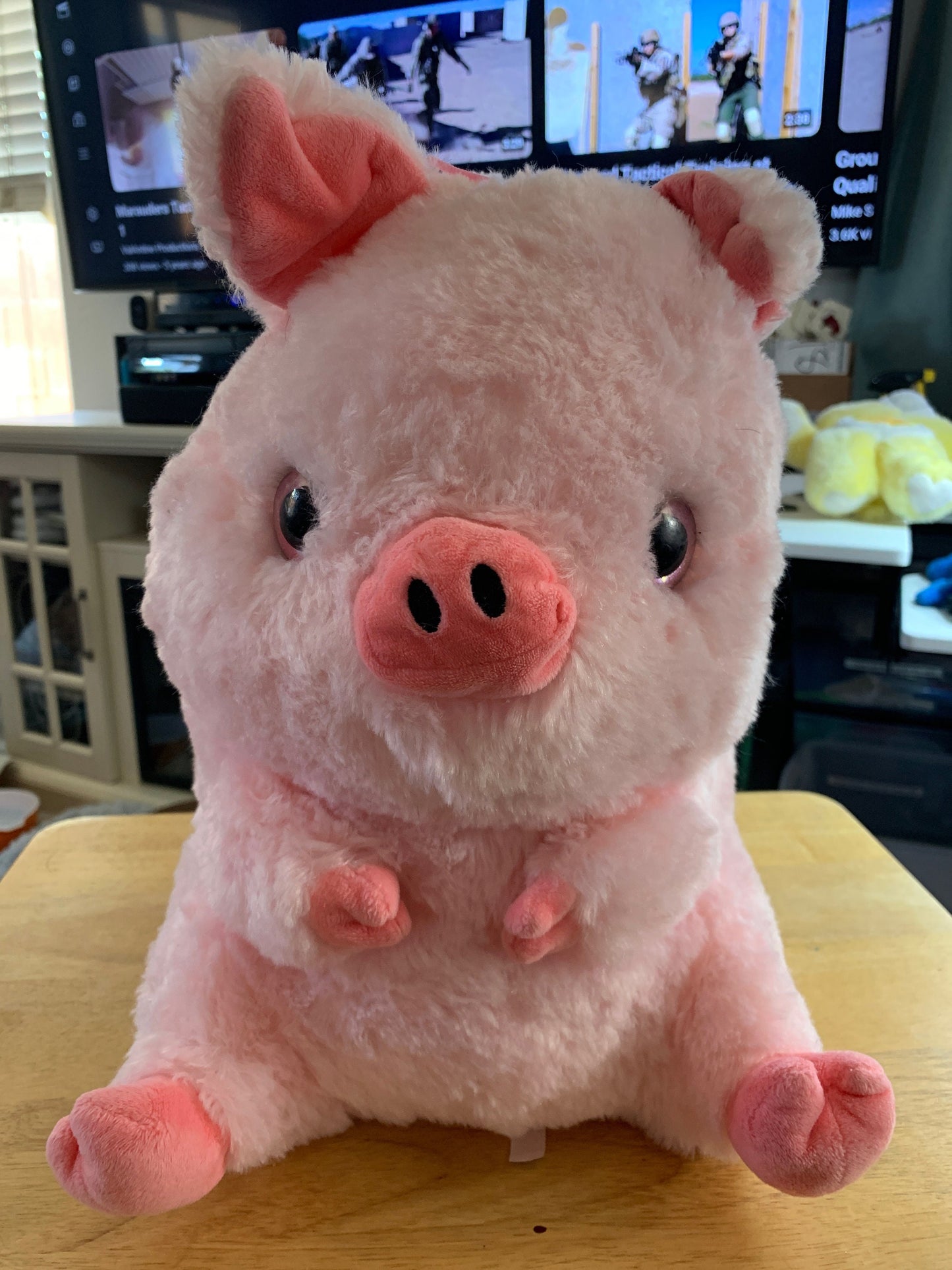 Nanco Pink Chonky Pig Plush - Large, Floppy, 14"