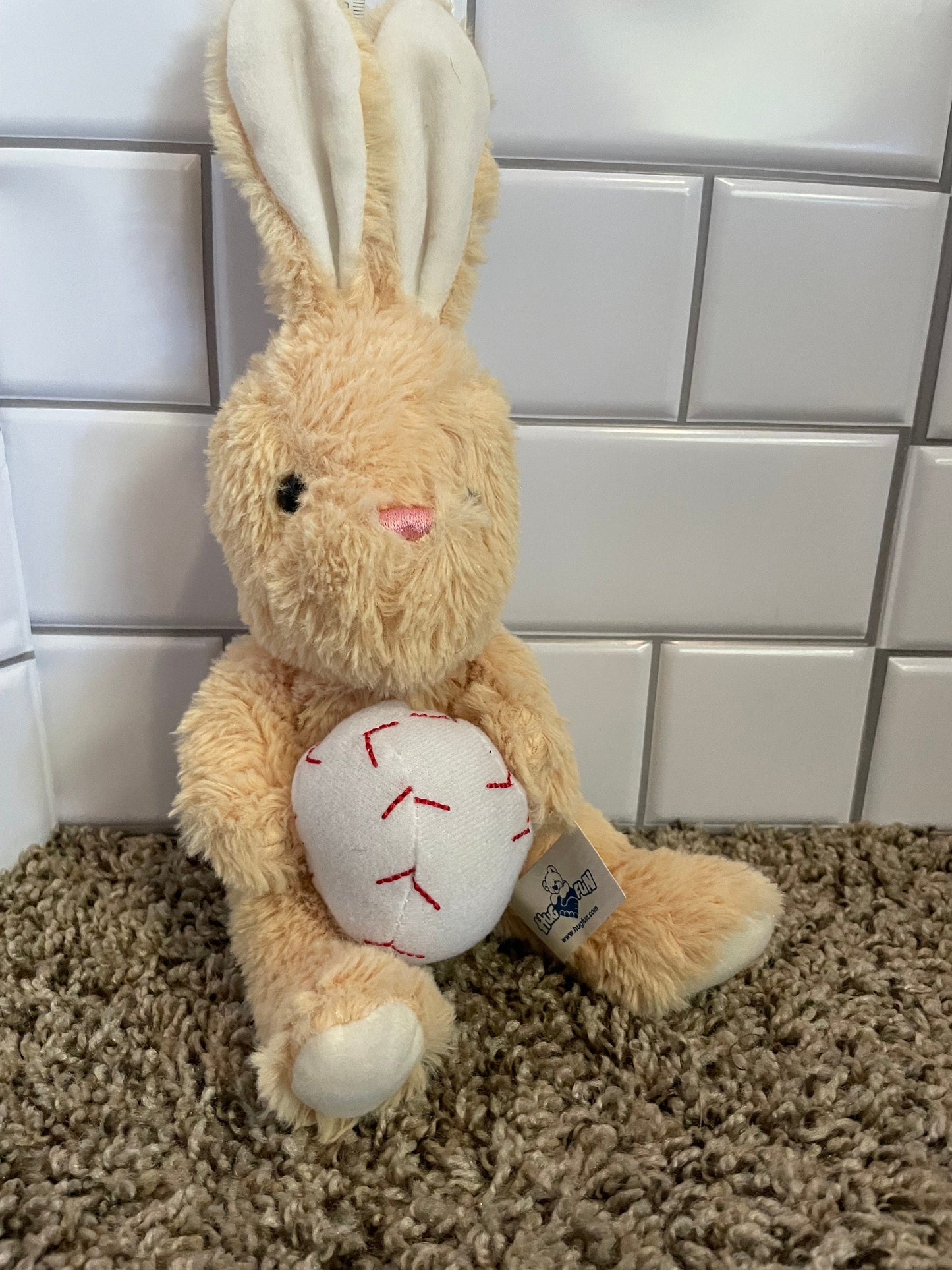 Hugfun bunny and baseball plush
