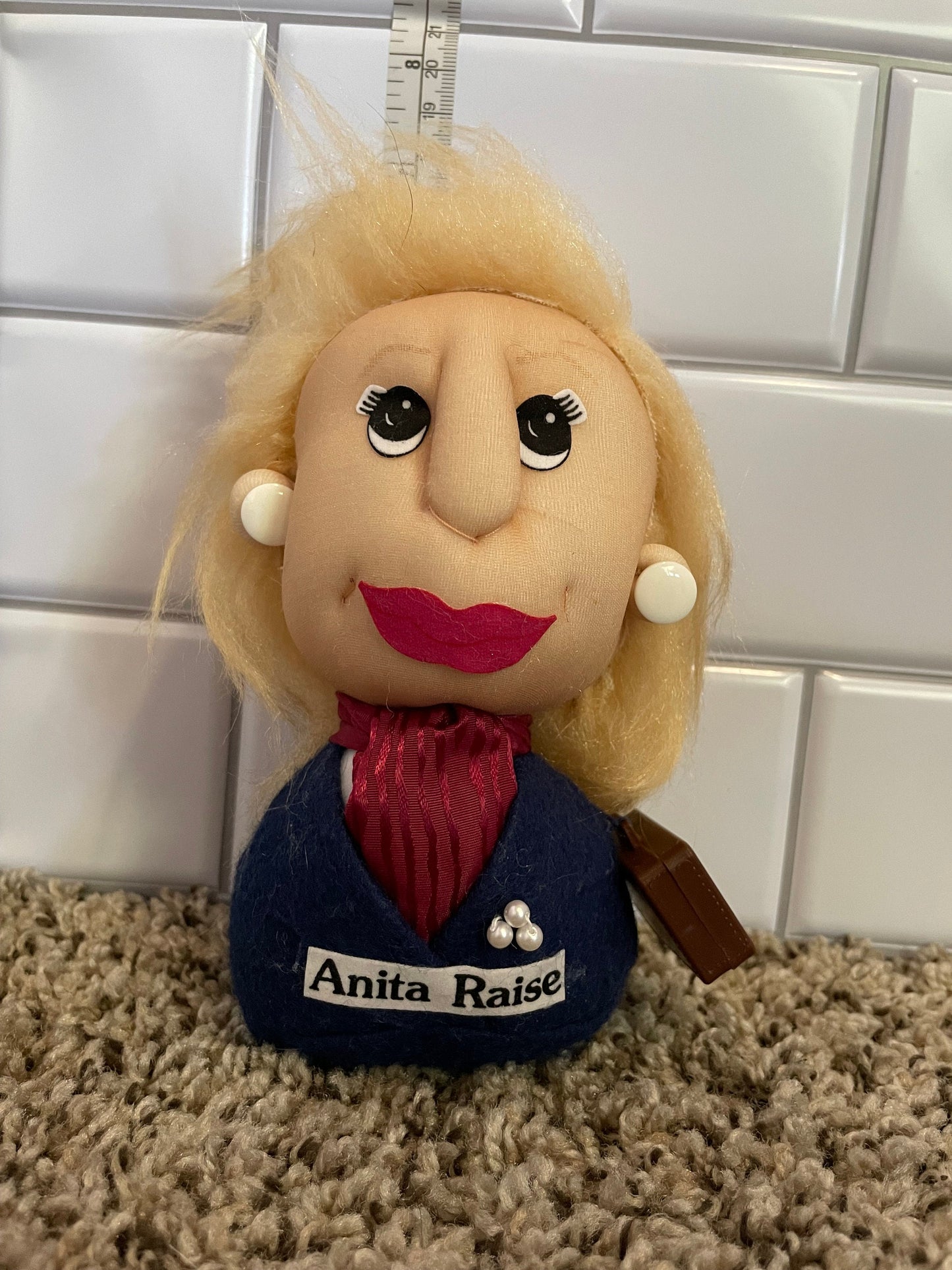 Russ vintage Anita Raise business woman plush