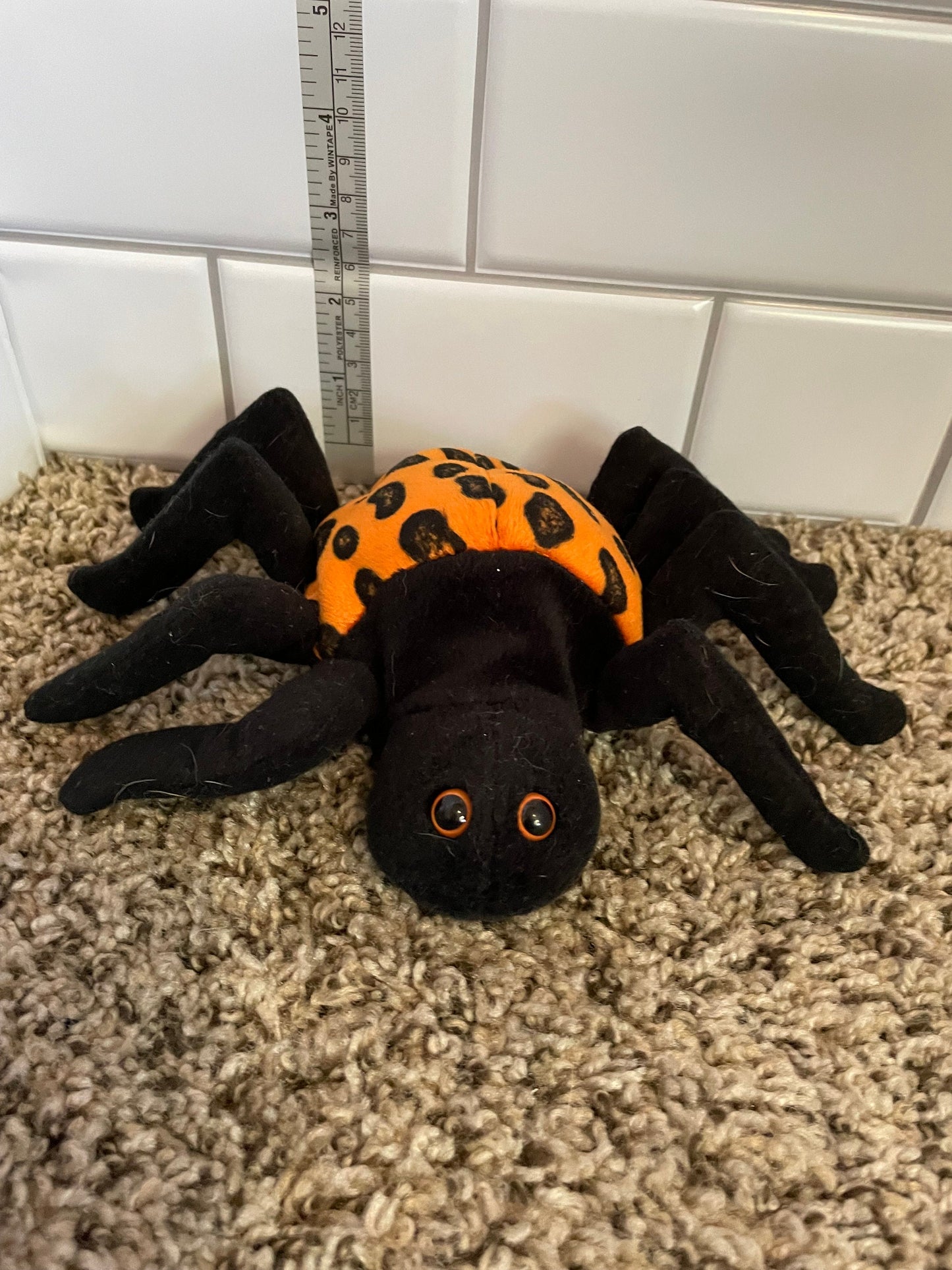 24K Beanie Boppers Orange And Black Webster The Spider Plush