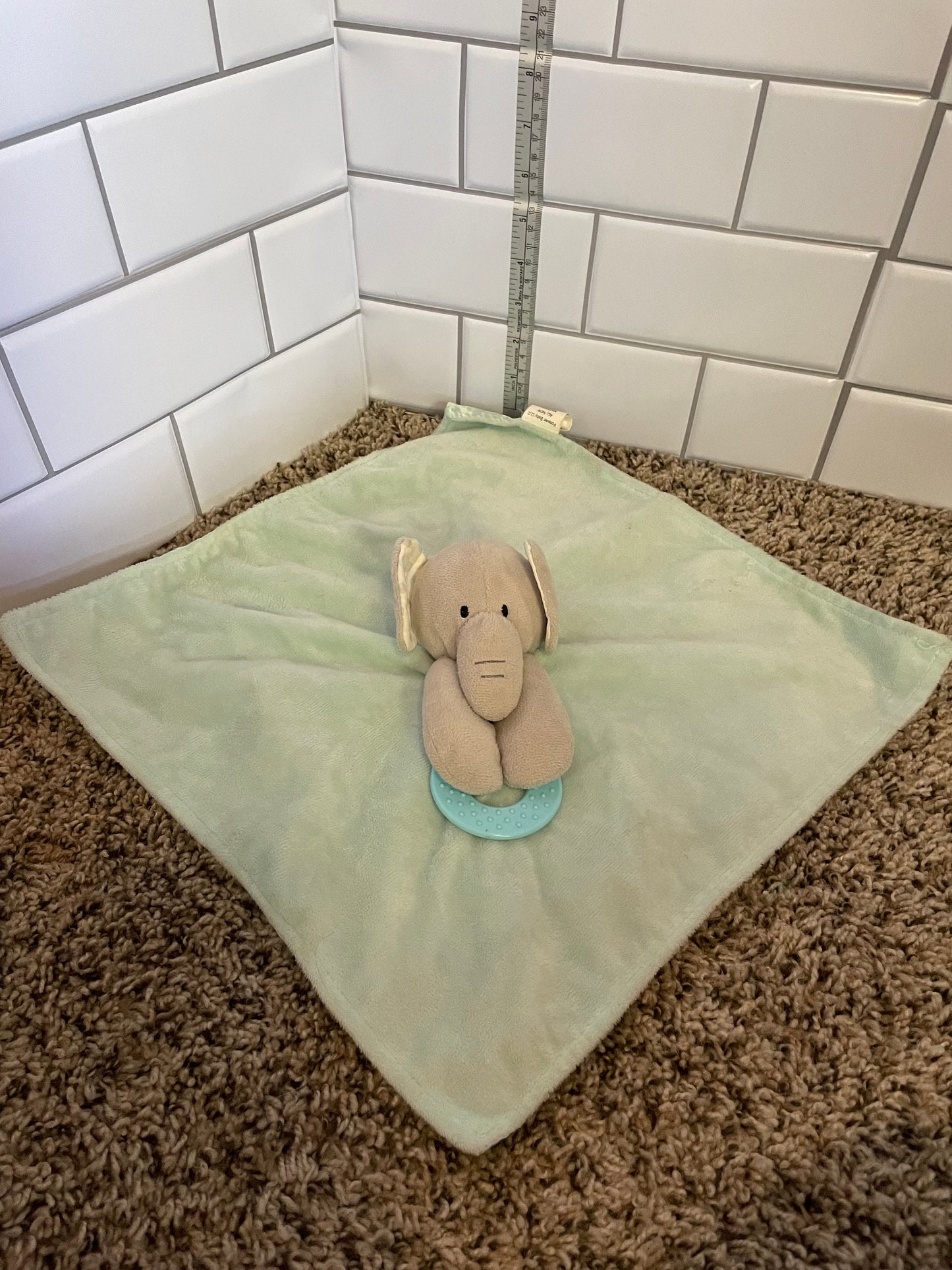 Forever baby elephant lovey security blanket