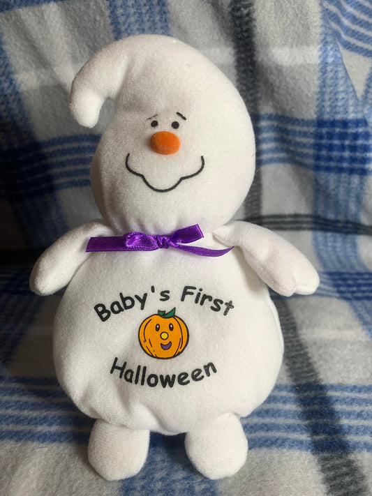 Baby’s  First Halloween Rattle Ghost Plush Miniware Classics