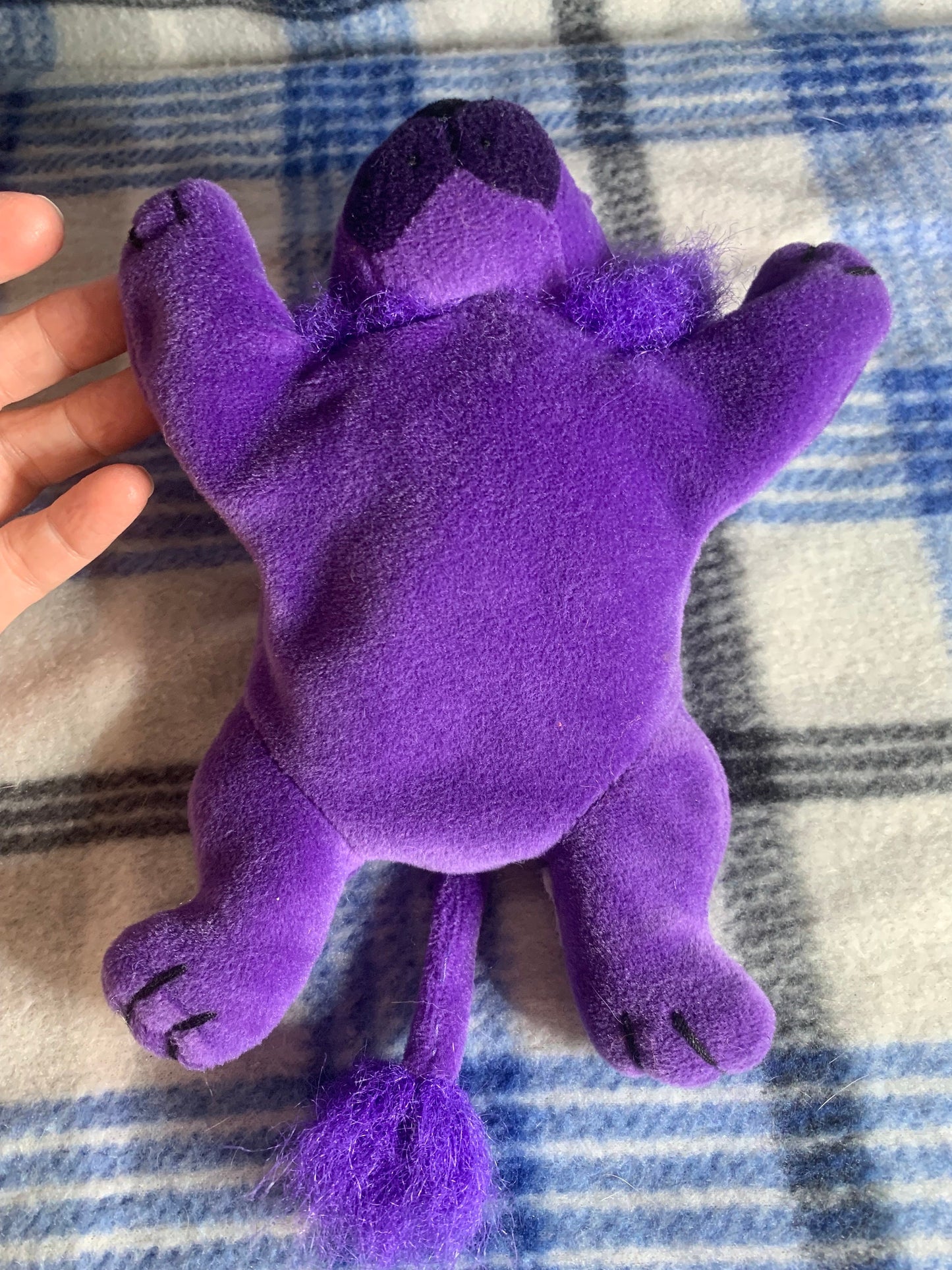 Vintage Purple Clark/Clarence the Lion Floppy Friends Beanie Plush. Rare and Hard to Find!