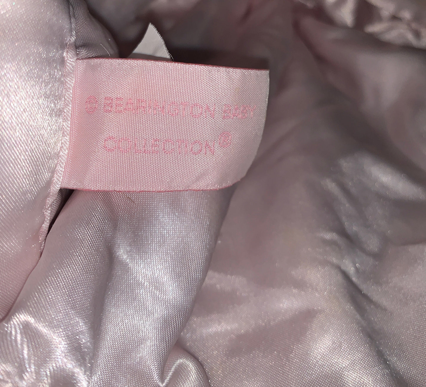 Bearington Baby Pink Puppy Lovey with Satin Blanket