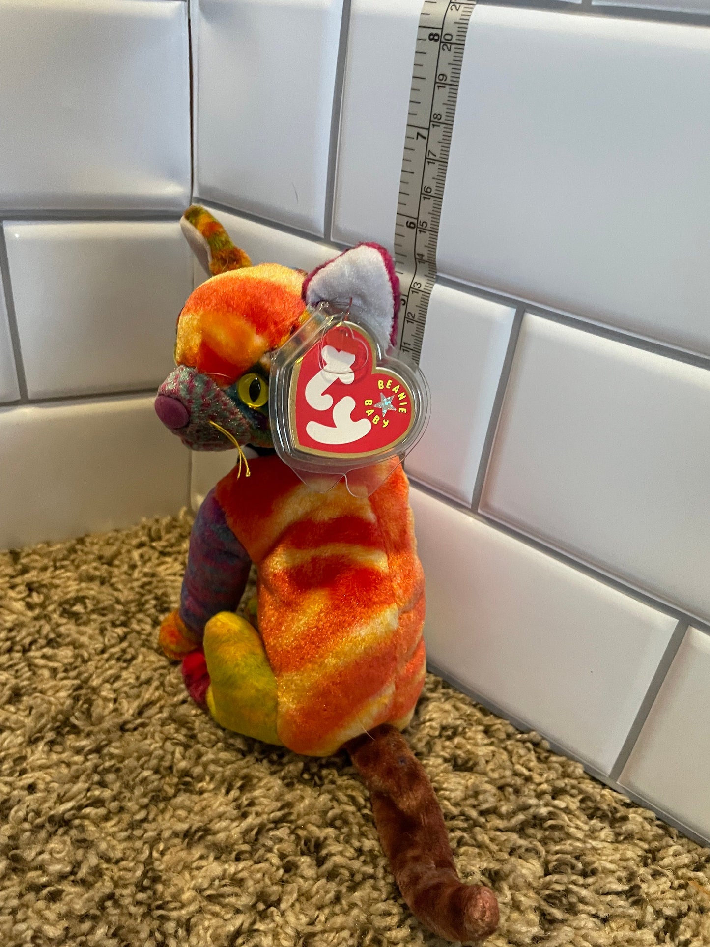 TY beanie babies kaleidoscope the cat plush NWT
