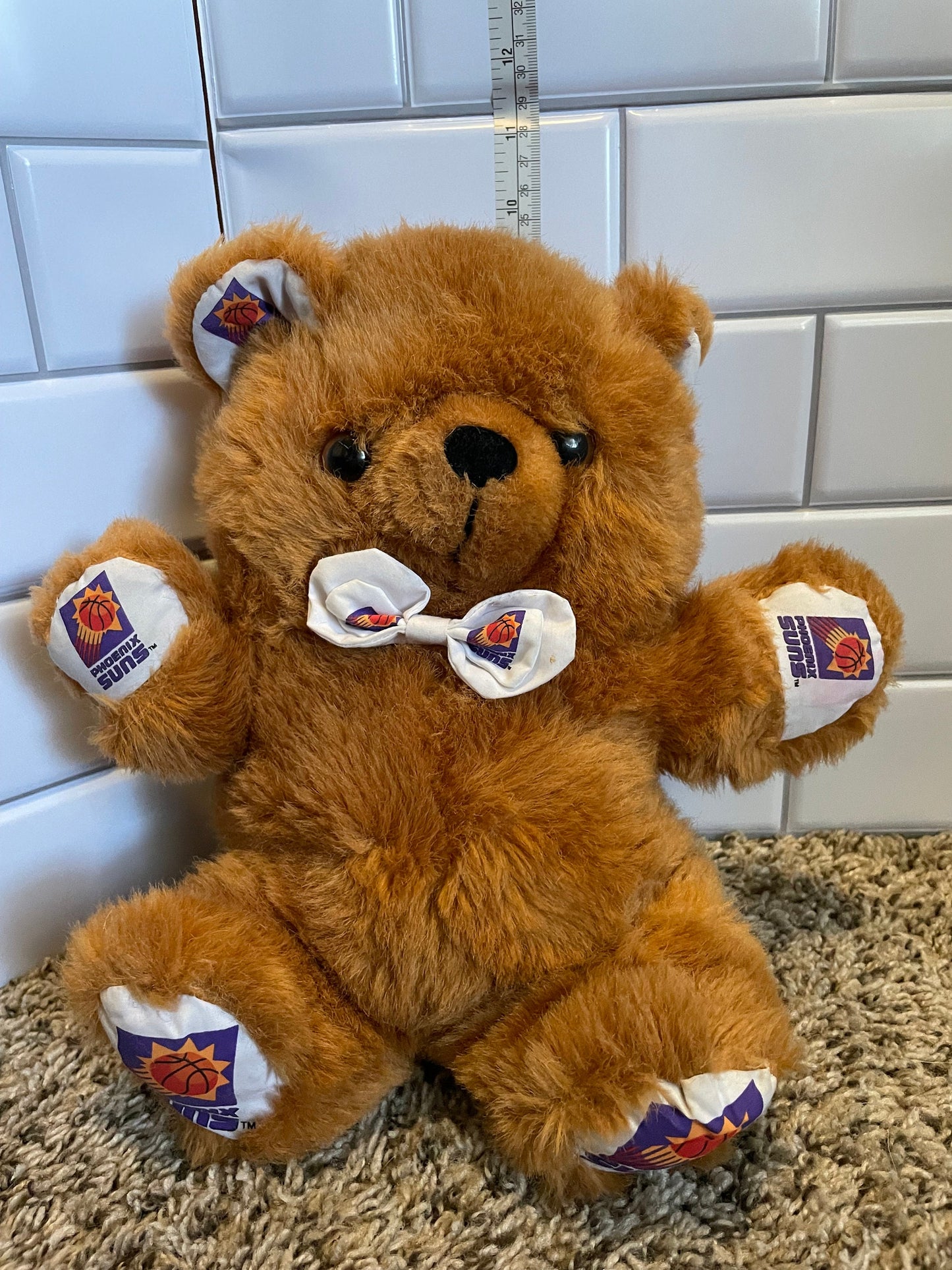 Pillow Pal Phoenix Suns Brown Teddy Bear Reversible Basketball Plush Licensed NBA