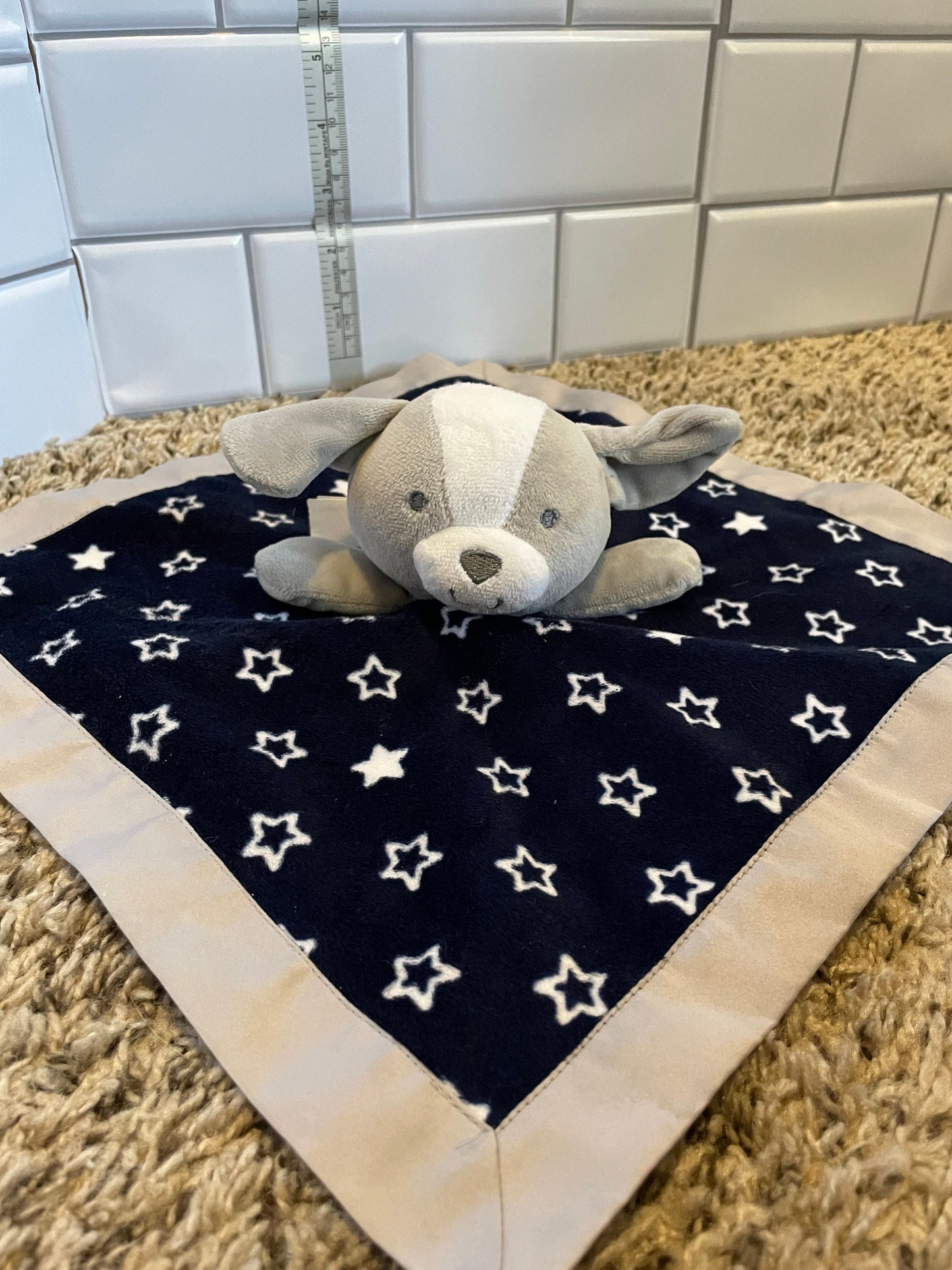 Carters Child Of Mine Gray Puppy Dog Lovey Security Blanket