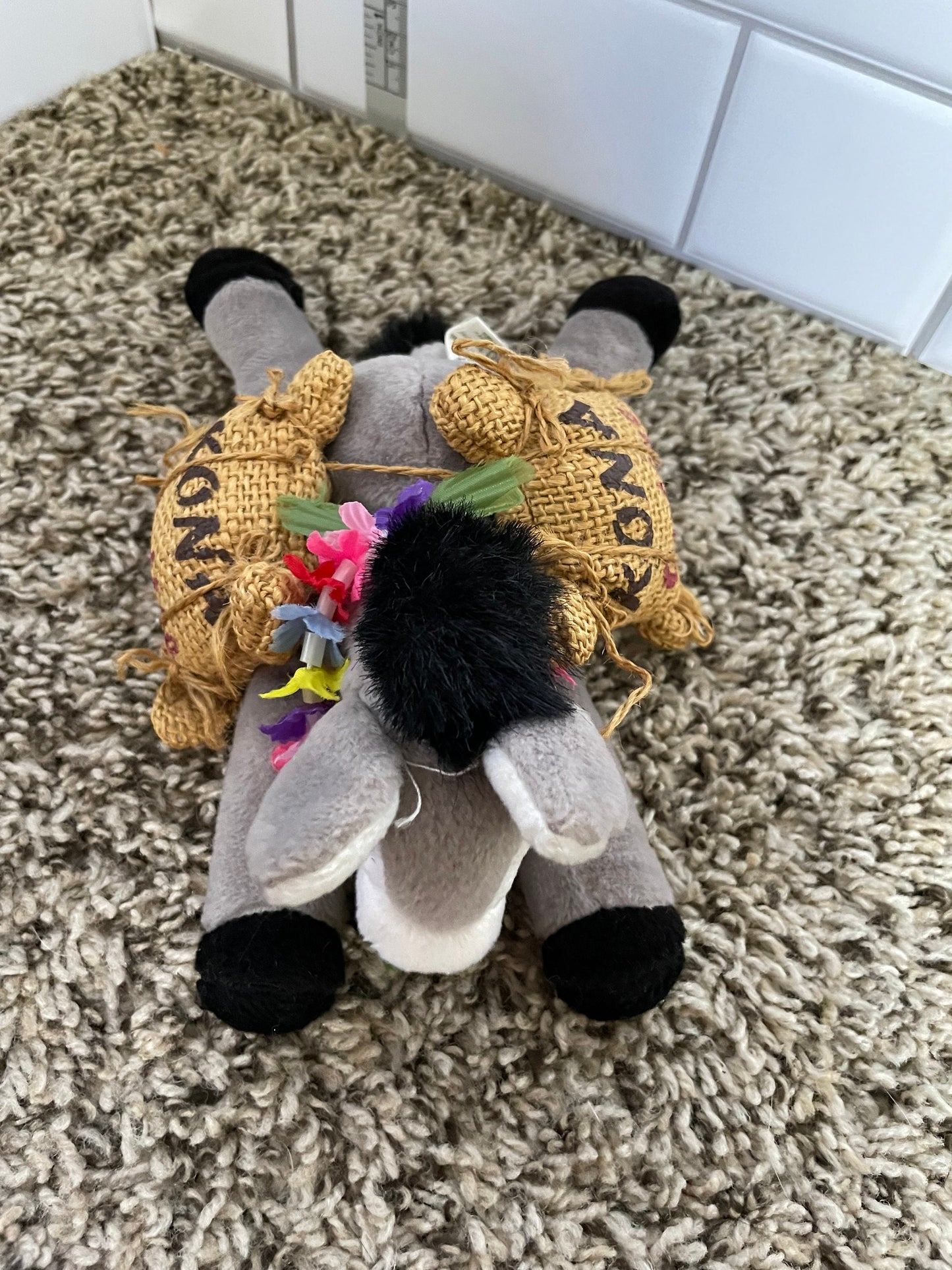 Hawaii Ekake Hau Lani Donkey Plush. Kona Coffee Hawaiian Collectibles Souvenir